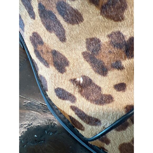Cole Haan size 8 real fur animal print booties - Picture 4 of 5